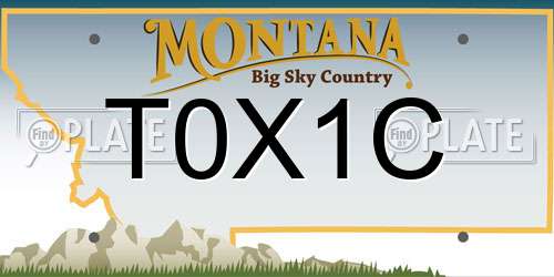T0X1C Montana License Plate