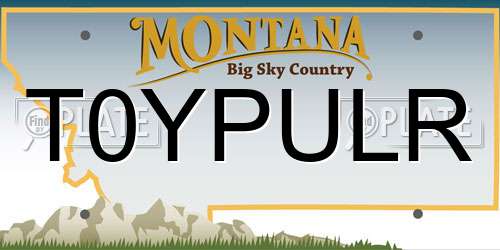 T0YPULR Montana License Plate