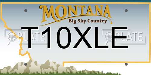 T10XLE Montana License Plate