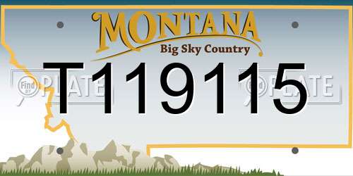 T119115 Montana License Plate