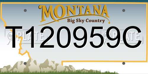 T120959C Montana License Plate