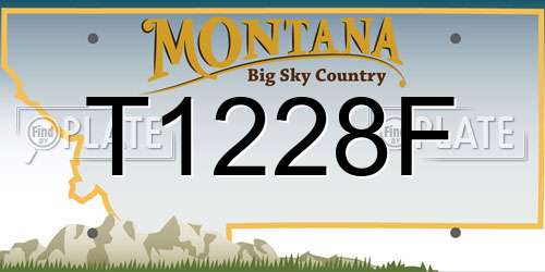 T1228F Montana License Plate