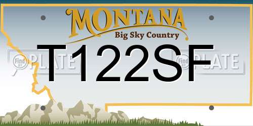 T122SF Montana License Plate