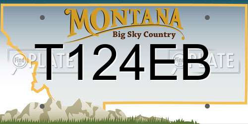 T124EB Montana License Plate