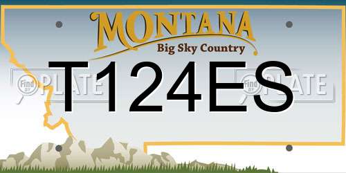 T124ES Montana License Plate
