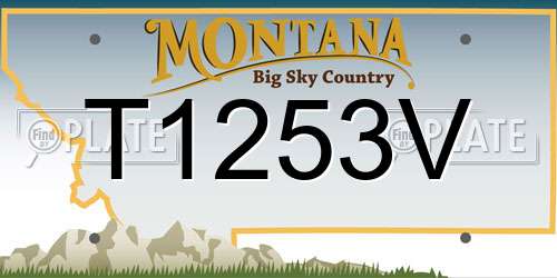 T1253V Montana License Plate