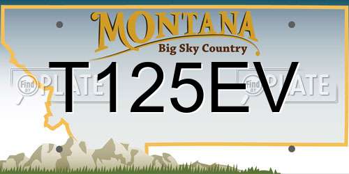 T125EV Montana License Plate