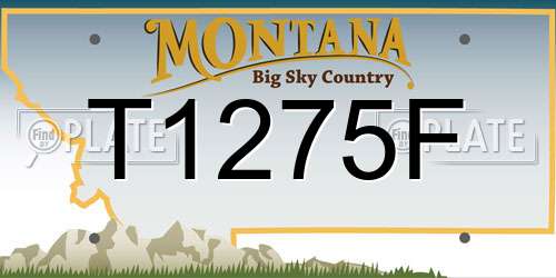 T1275F Montana License Plate