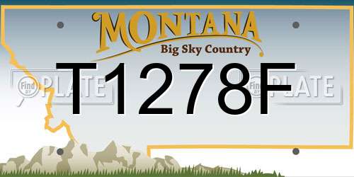 T1278F Montana License Plate