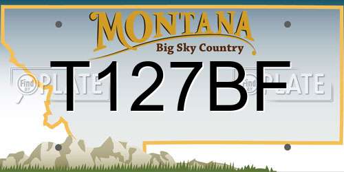 T127BF Montana License Plate