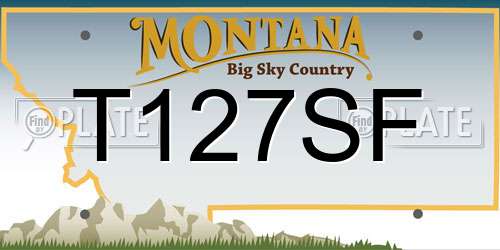 T127SF Montana License Plate
