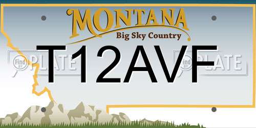 T12AVF Montana License Plate