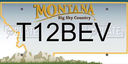 T12BEV Montana License Plate