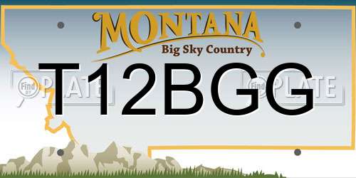 T12BGG Montana License Plate