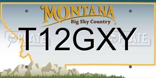 T12GXY Montana License Plate