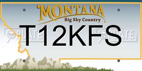 T12KFS Montana License Plate