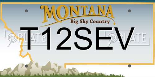 T12SEV Montana License Plate