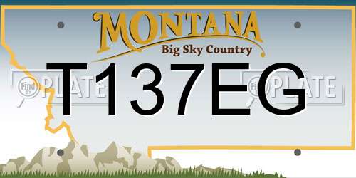 T137EG Montana License Plate