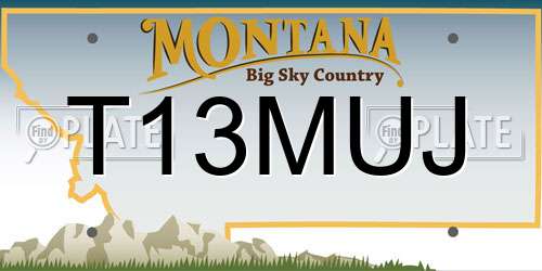 T13MUJ Montana License Plate