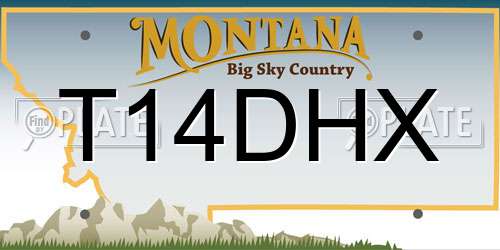 T14DHX Montana License Plate