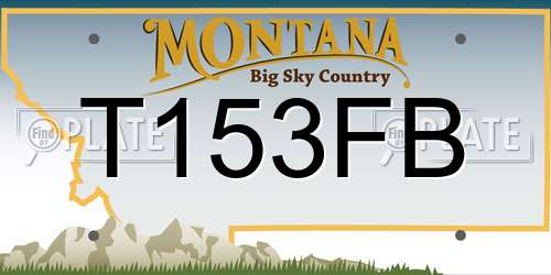 T153FB Montana License Plate