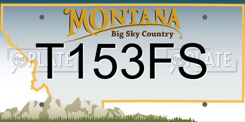 T153FS Montana License Plate