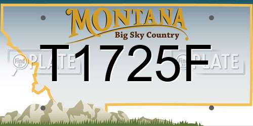 T1725F Montana License Plate
