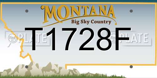 T1728F Montana License Plate