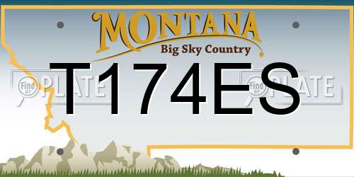 T174ES Montana License Plate