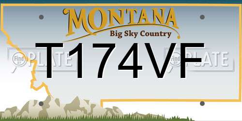 T174VF Montana License Plate