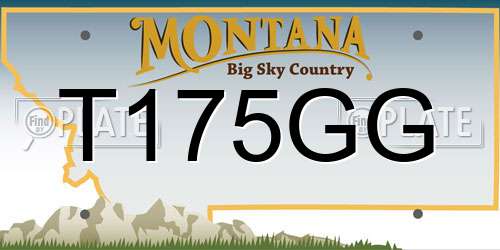 T175GG Montana License Plate