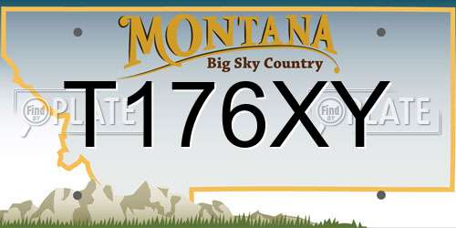 T176XY Montana License Plate