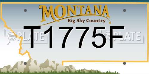 T1775F Montana License Plate