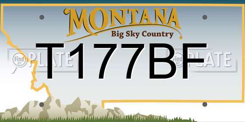 T177BF Montana License Plate