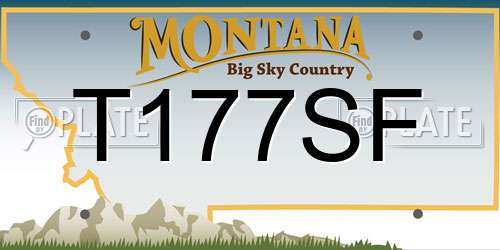 T177SF Montana License Plate