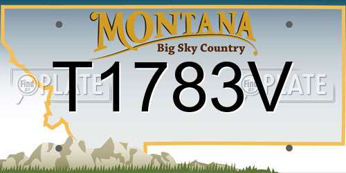 T1783V Montana License Plate