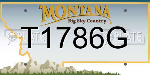 T1786G Montana License Plate