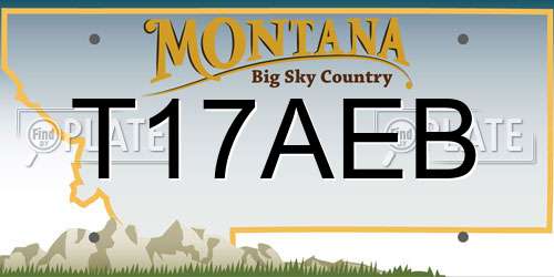 T17AEB Montana License Plate
