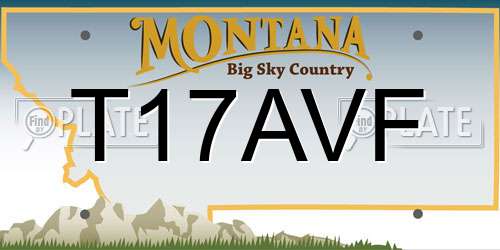 T17AVF Montana License Plate