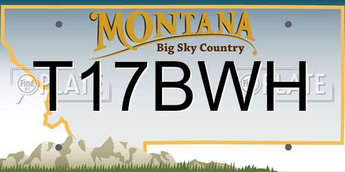 T17BWH Montana License Plate