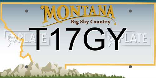 T17GY Montana License Plate