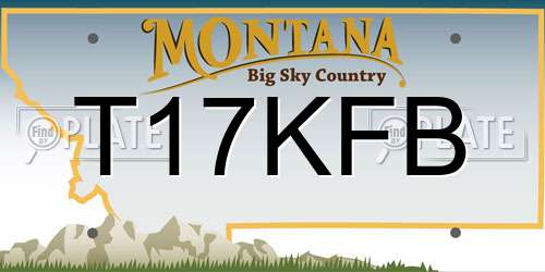 T17KFB Montana License Plate