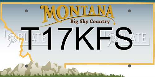 T17KFS Montana License Plate