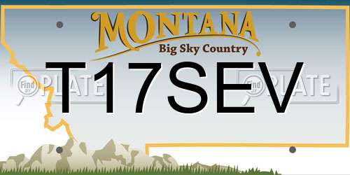T17SEV Montana License Plate