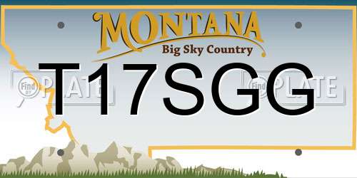 T17SGG Montana License Plate