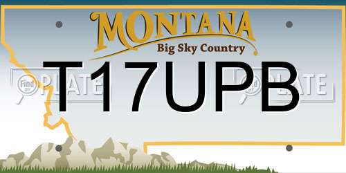 T17UPB Montana License Plate