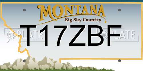 T17ZBF Montana License Plate