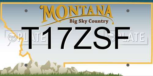 T17ZSF Montana License Plate