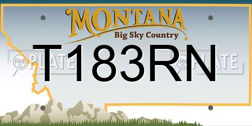 T183RN Montana License Plate