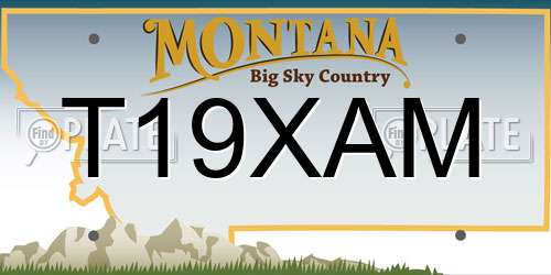 T19XAM Montana License Plate